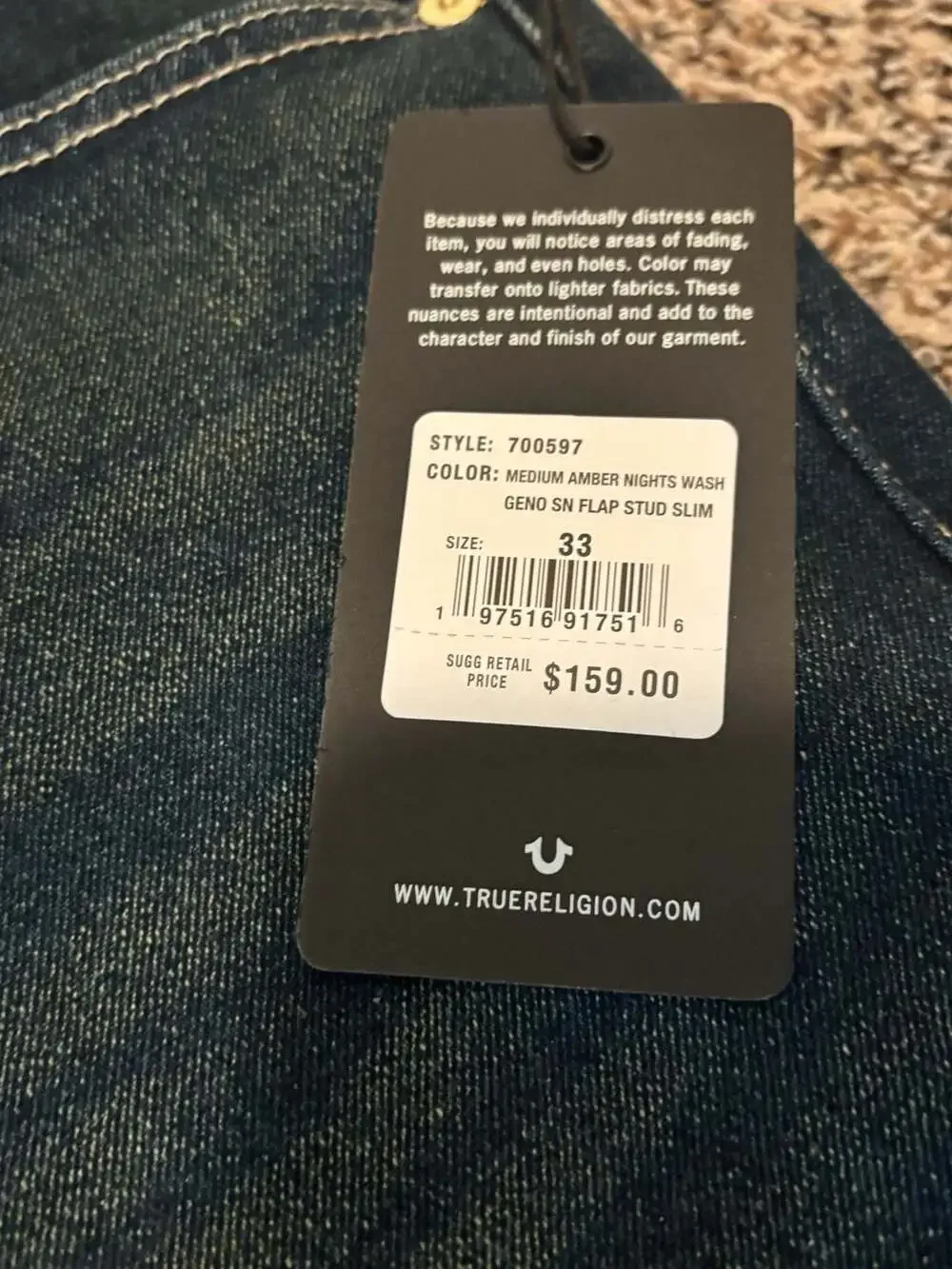True Religion brand new